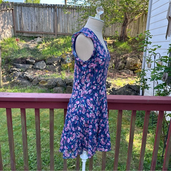 Rebecca Taylor Blue Floral Silk Dress - Picture 6 of 12